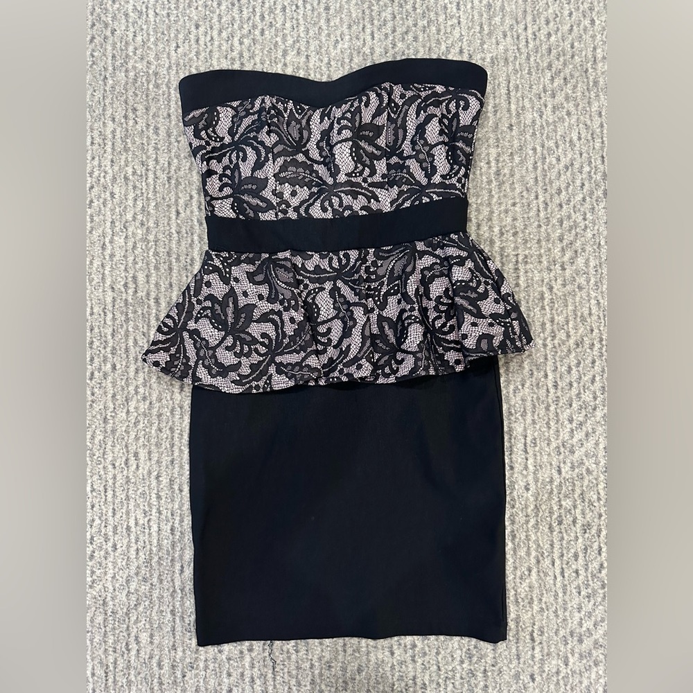 Heart Soul black strapless lace dress
